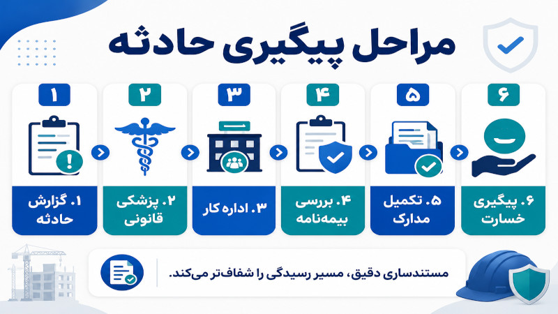 مراحل پیگیری حادثه